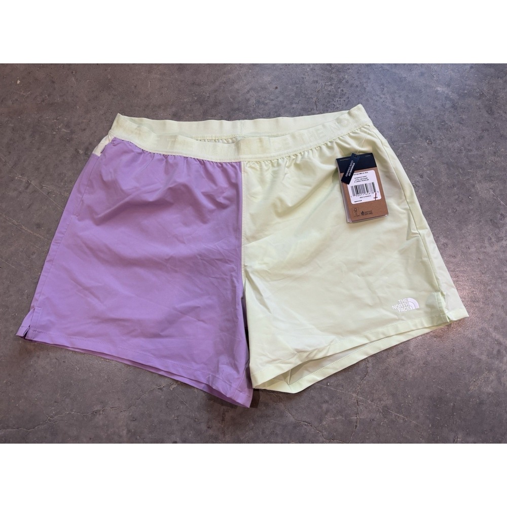 NWT The North Face Wander Short Two Tone Lupin/ Lime Cream Women's Size XL